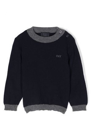 maglione in lana blu FAY KIDS | FV9530W0023621GR